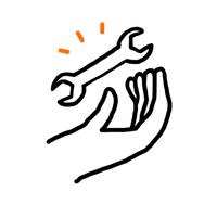 Hand with spanner ICON-2