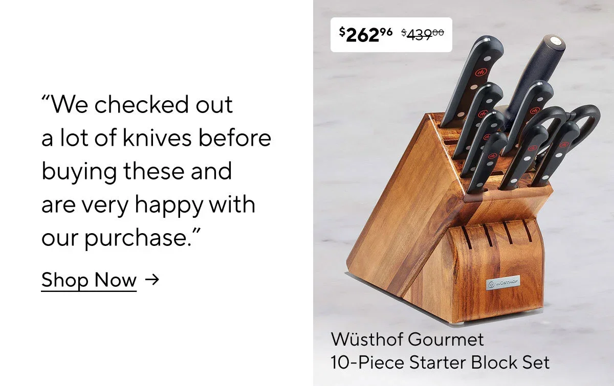 Wüsthof Gourmet 10-Piece Starter Block Set