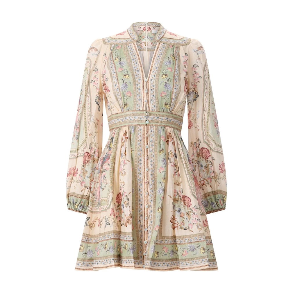 Zimmermann Minikleid Roselight Plunge mehrfarbig