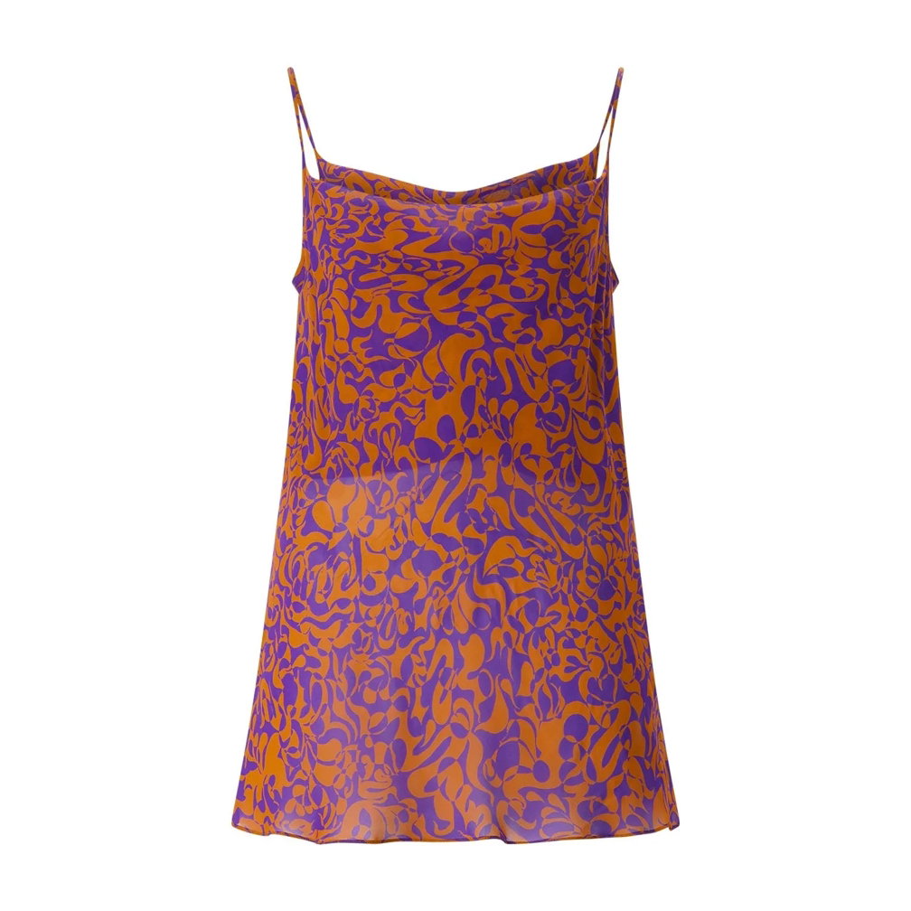 Dries Van Noten Top Chai mit Muster orange