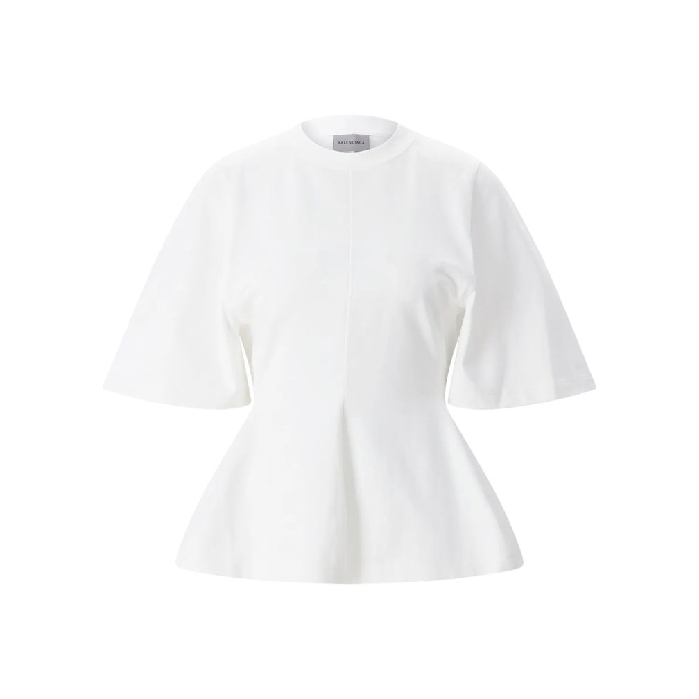 Balenciaga Tailliertes T-Shirt weiß