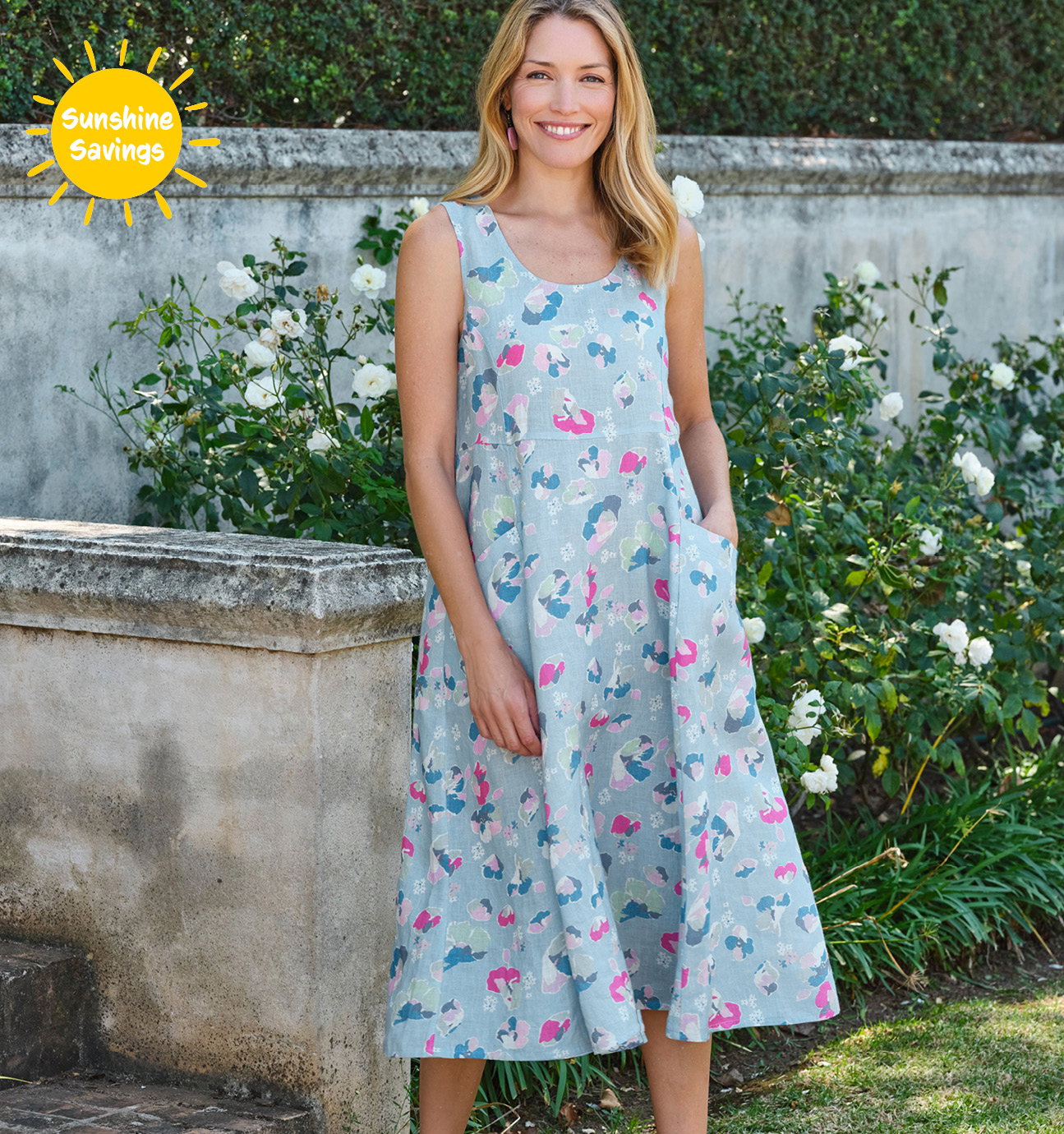Womens Pocket Pinafore Dress