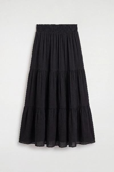 Pull On Tiered Maxi Skirt