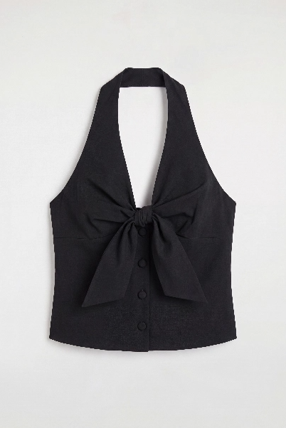 Halter Neck Tie Bodice Top