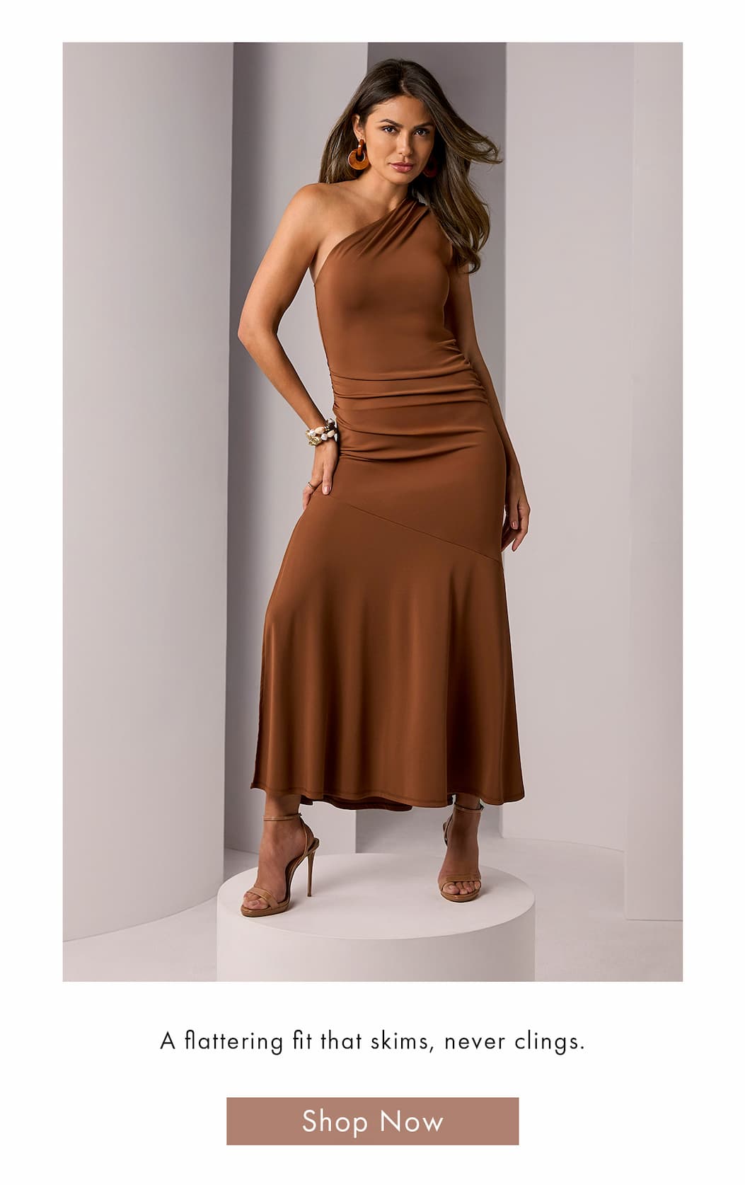 One Shoulder Maxi Dress