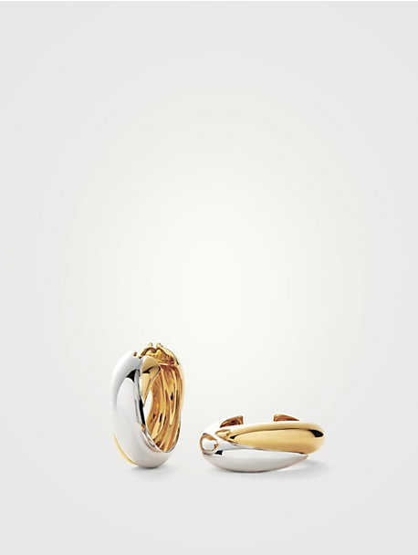Lucy Williams Chunky Medium Entwine Hoop Earrings