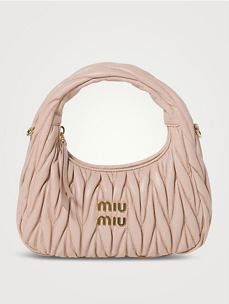 Wander Matelassé Nappa Leather Hobo Bag