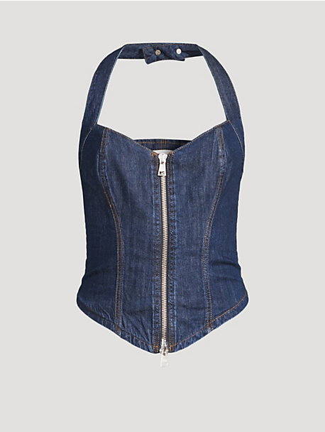 Kessie Denim Halter Top