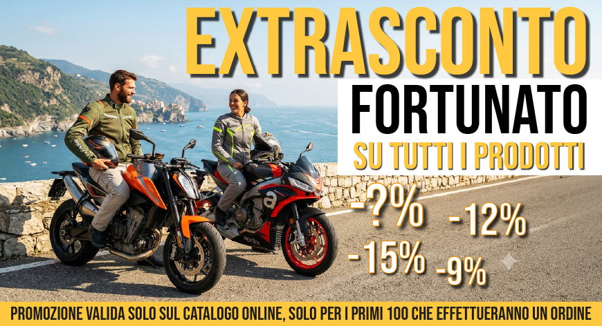 OutletMoto.eu - Extrasconto Fortunato prorogato fino al 17 luglio con codice 29LUG