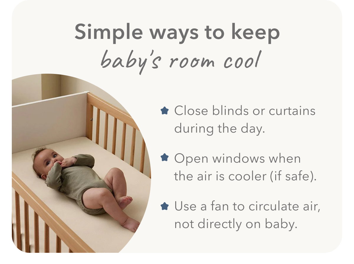 Simple ways to keep baby's room cool