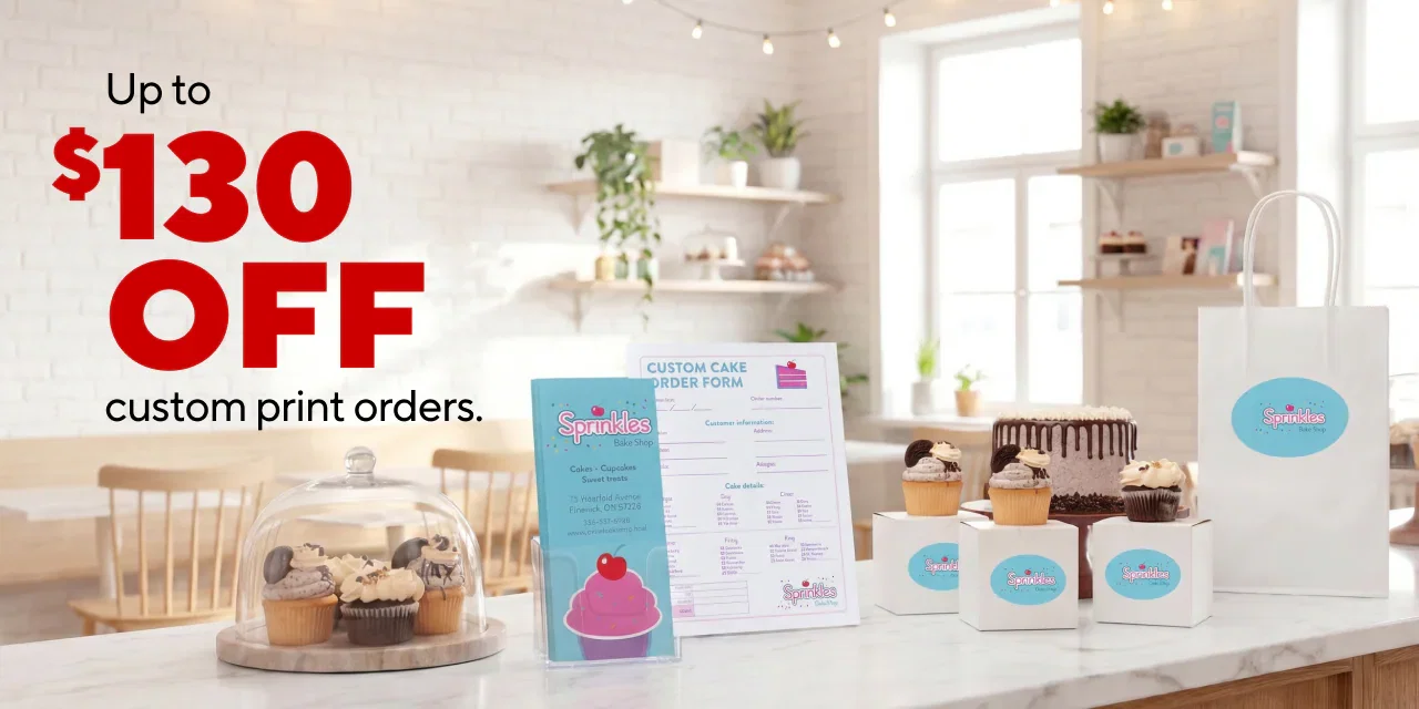 Up to $130 off Custom Print Orders