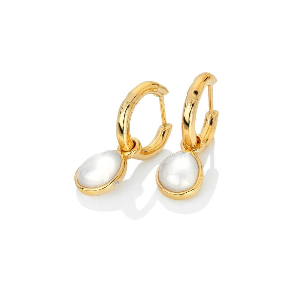 Image of HD X Golden Edit Calm Mother Of Pearl Earrings
