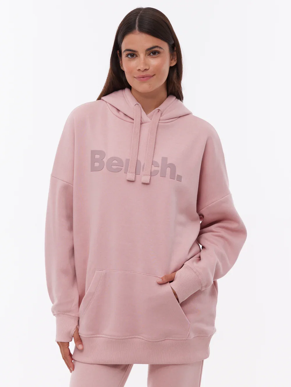 Image of Linra Oversize Tonal Logo Hoodie - Pink
