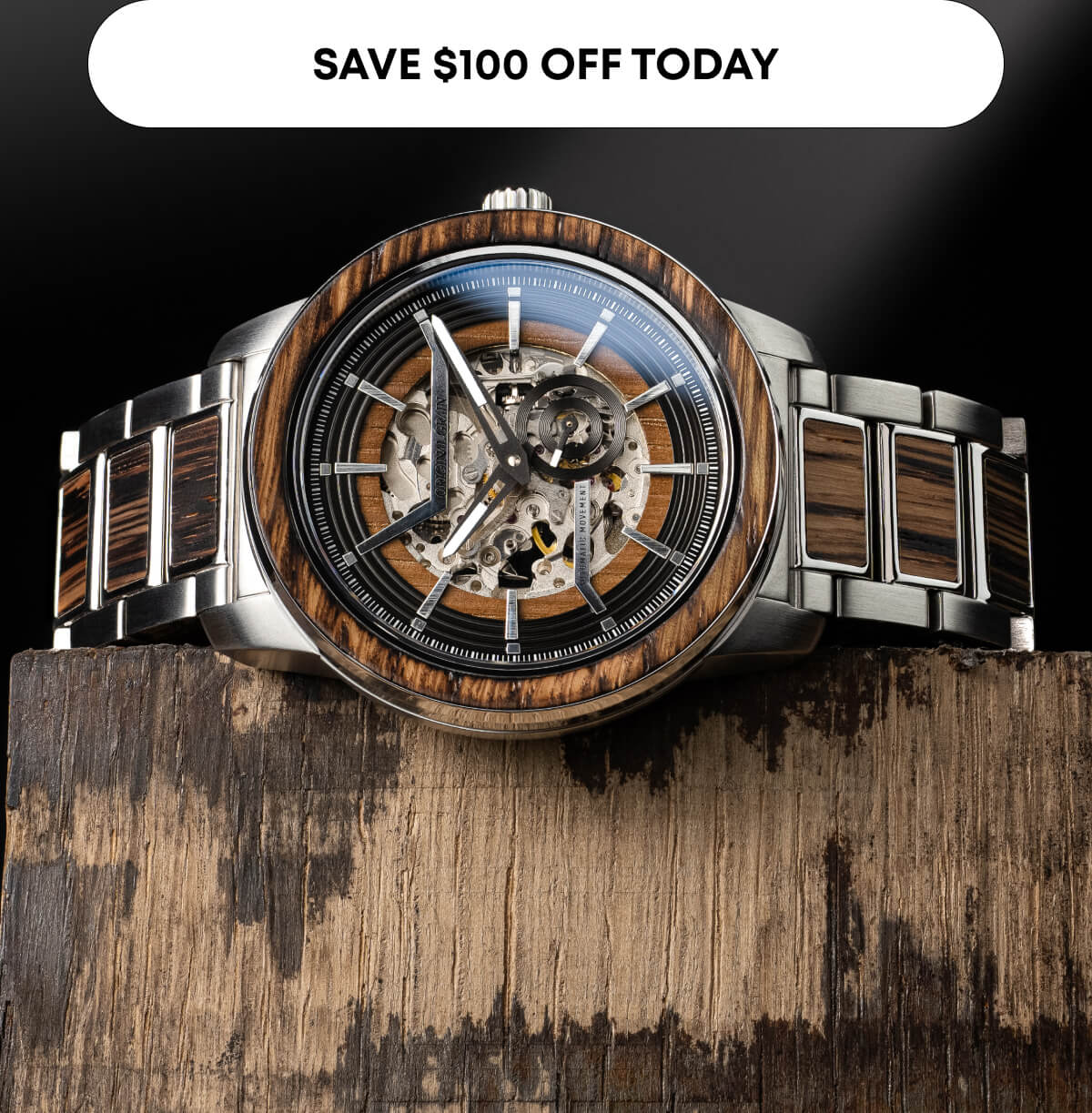 Save $100 OFF TODAY- Whiskey Silver Auto