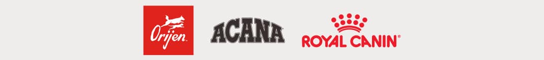 Orijen logo, ACANA logo, Royal Canin logo
