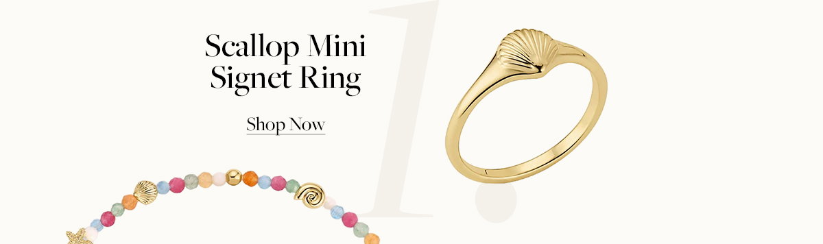 Scallop Mini Signet Ring
