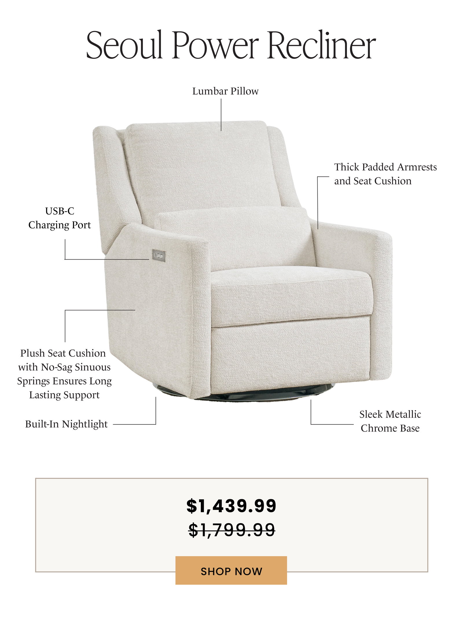 Shop Seoul Power Recliner