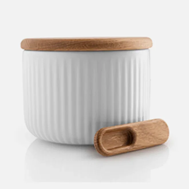 Eva Solo Legio Nova Salt Cellar with Oak Lid & Spoon