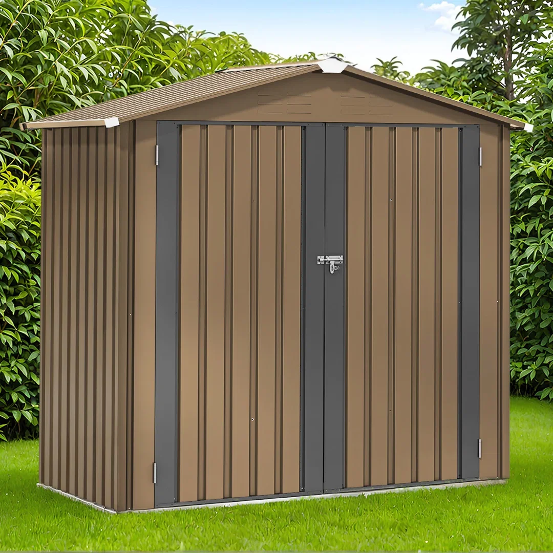 Garden 6 Ft. W X 4 Ft. D Steel Outdoor Storage Shed