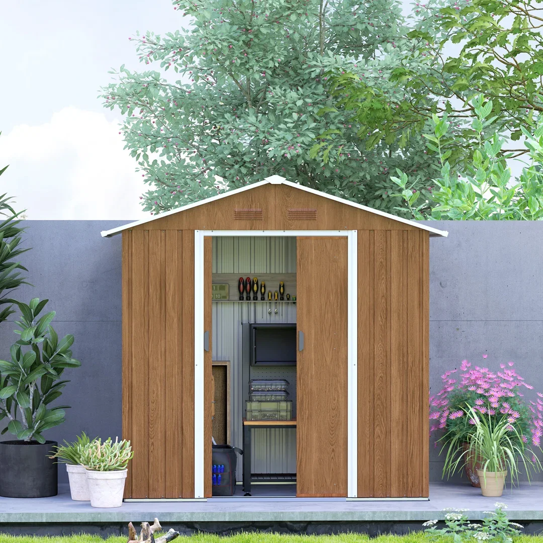 6.5 ft. W x 3.5 ft. D Galvanised Steel Storage Shed