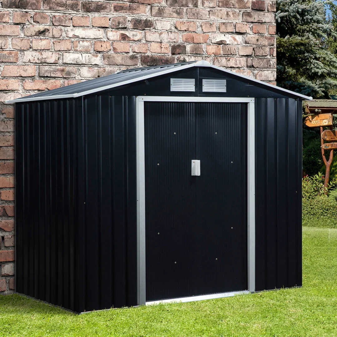 Aaria 7 ft. W x 4 ft. D Metal Tongue & Groove Dome Garden Shed