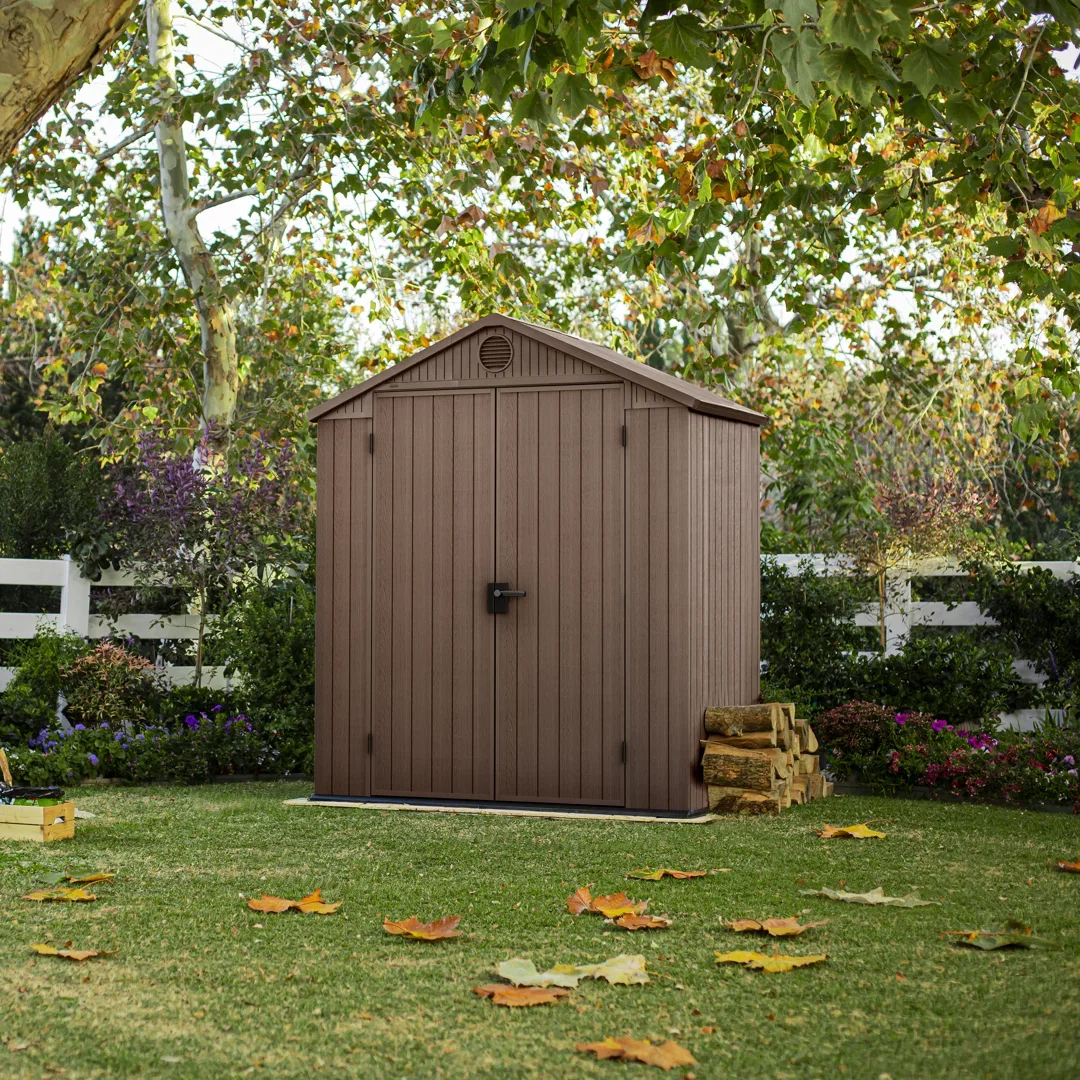 Keter Darwin 6 ft. W x 4 ft. D Double Door Apex Outdoor Garden Shed