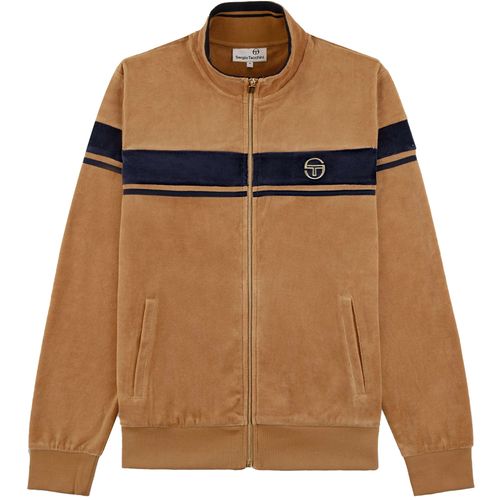 Sergio Tacchini x Stuarts x Stuarts Damarindo Velour Track Top - Almond/Maritime Blue