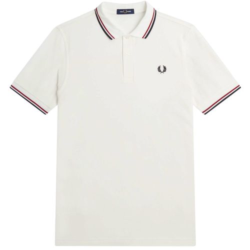Fred Perry M3600 Twin Tipped Polo Shirt - Snow White