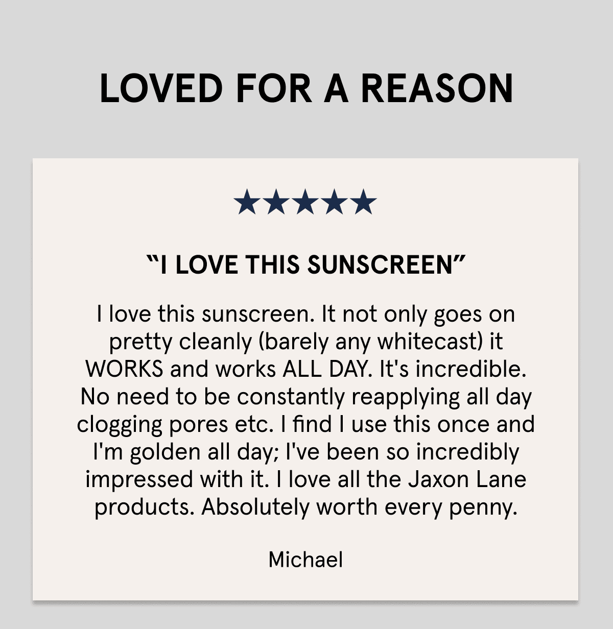 Loved For A Reason