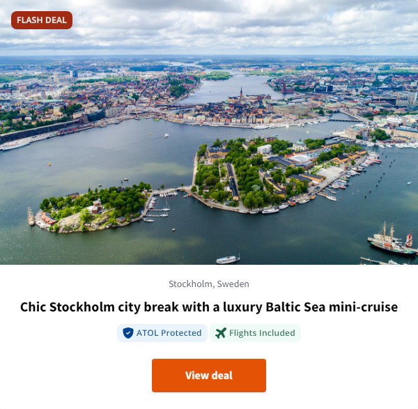 Chic Stockholm city break with a luxury Baltic Sea mini-cruise