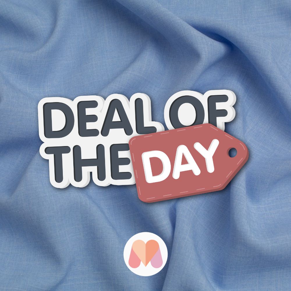 Oxford Melange Polyester Suiting Fabric Light Blue