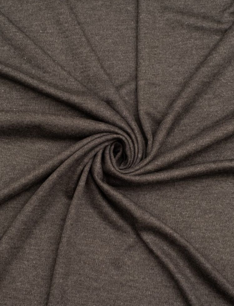 Deadstock Italian Silk Viscose Jersey Stretch Knit Fabric Grey