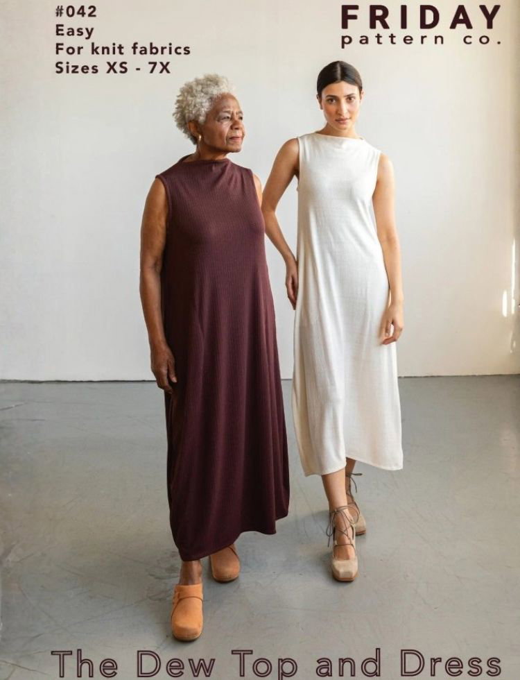 Friday Pattern Company Sewing Pattern Dew Top & Dress