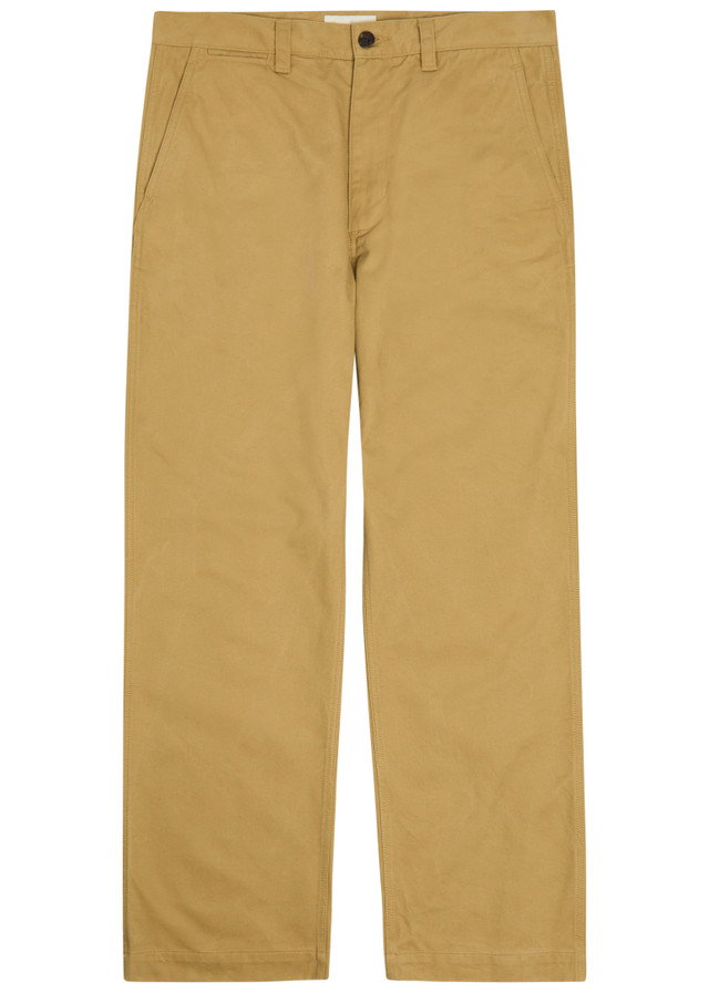 VOWELS Straight-leg cotton trousers