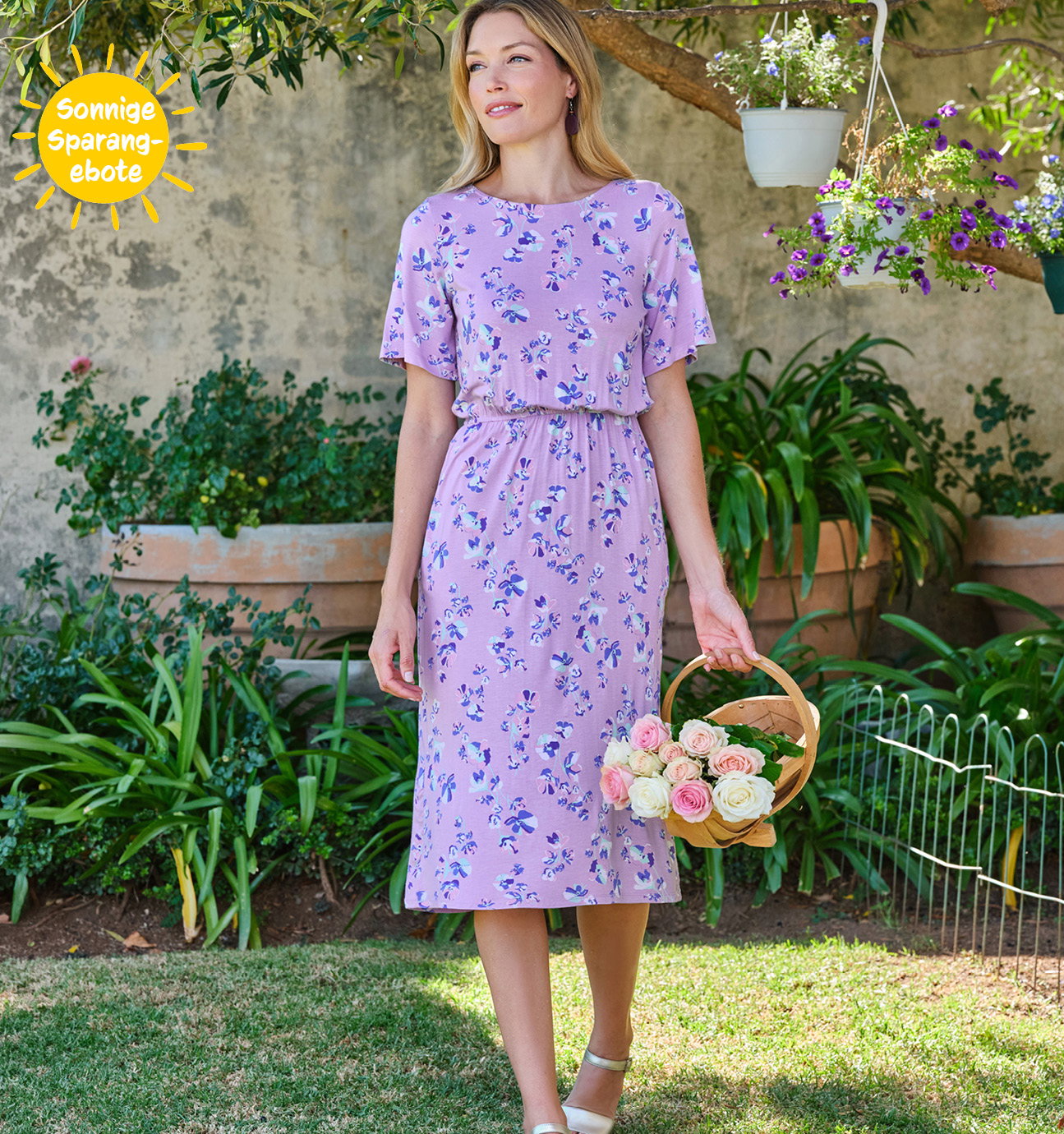 Figurschmeichelndes Kurzarmkleid