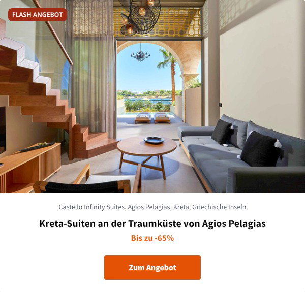 Kreta-Suiten an der Traumküste von Agios Pelagias