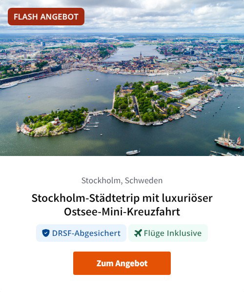 Stockholm-Städtetrip mit luxuriöser Ostsee-Mini-Kreuzfahrt
