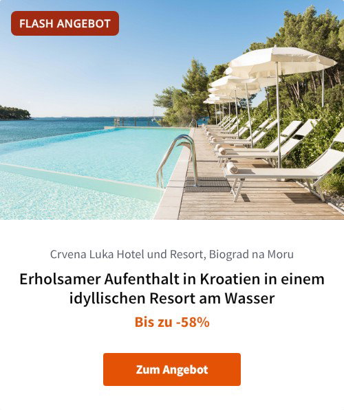 Erholsamer Aufenthalt in Kroatien in einem idyllischen Resort am Wasser