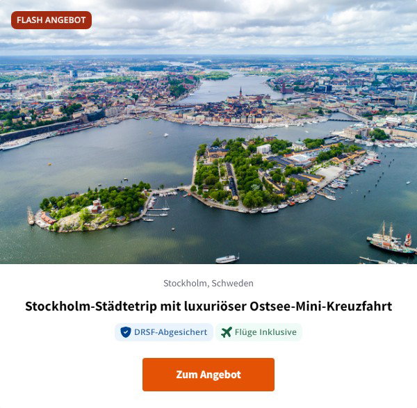 Stockholm-Städtetrip mit luxuriöser Ostsee-Mini-Kreuzfahrt