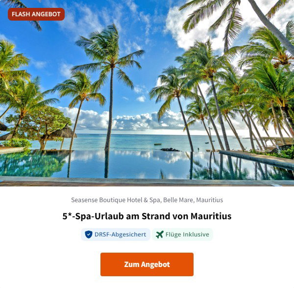 5*-Spa-Urlaub am Strand von Mauritius