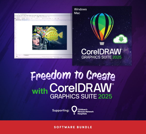 Take your art to the next level with the 2025 edition of CorelDRAW Graphics Suite—professional quality graphic design software with all the bells and whistles.