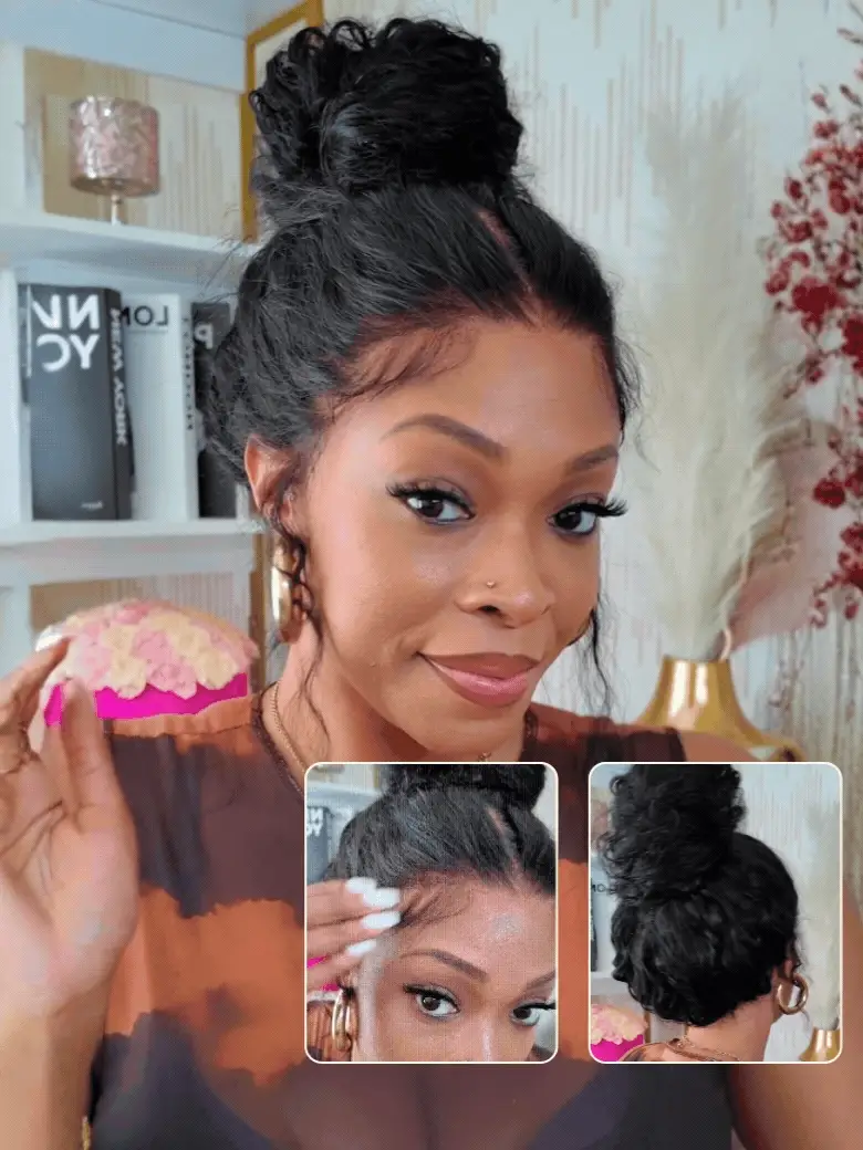 Sunber 7x5 HD Wet And Wavy Water Wave Bye Bye Knots Pre-Cut Lace Frontal Wigs With Elastic Drawstring