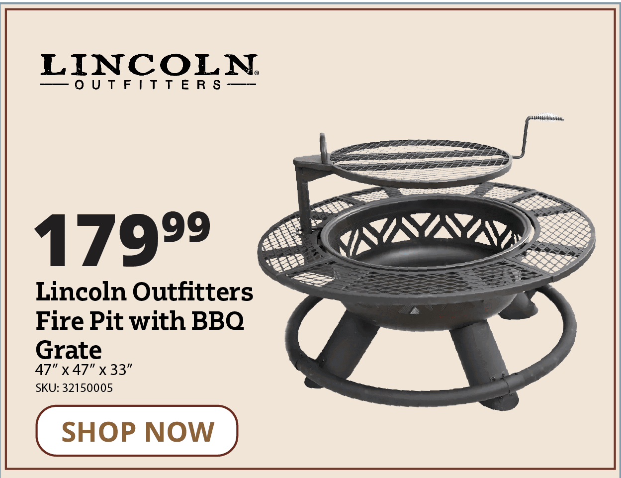 FIRE PIT STEEL BBQ GRATE