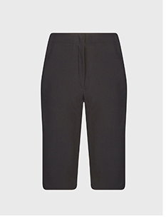Black Crepe Knee Length Bermuda Shorts