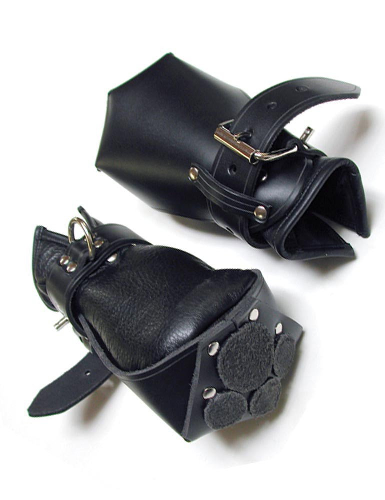 Image of Leather Puppy Paw Fist Mitts