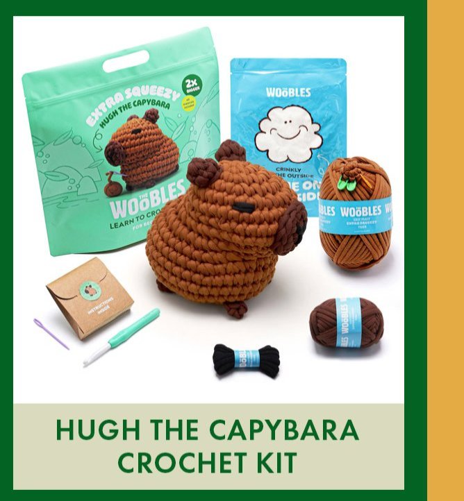 Hugh the Capybara Extra Squeezy Learn to Crochet Kit