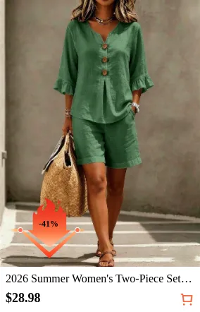 2026 Summer Women s Two-Piece Set...