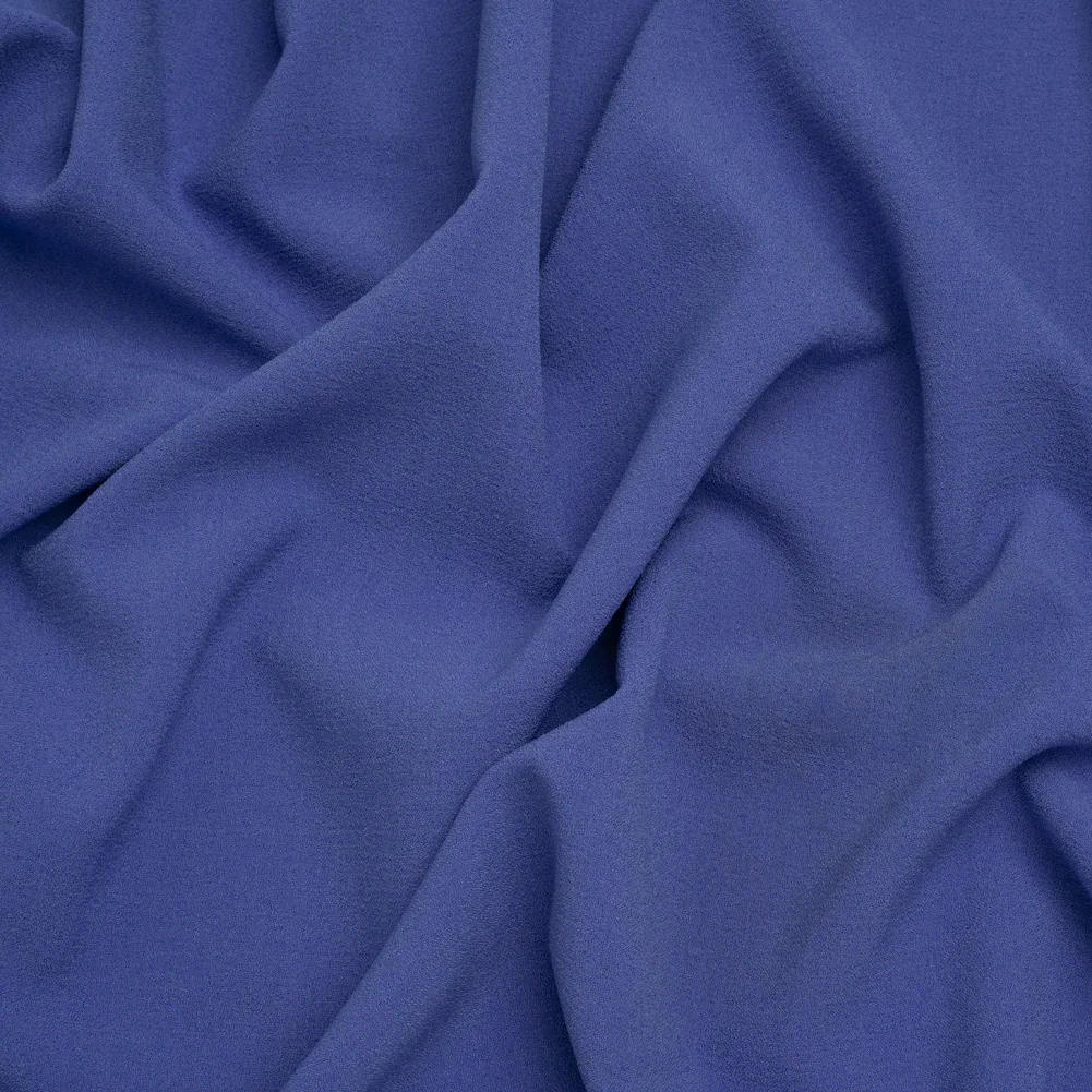 Image of Stretch Polyester Crepe - Periwinkle Blue - Designer Deadstock
