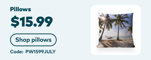 $15.99 pillows. Code: PW1599JULY. Shop pillows.