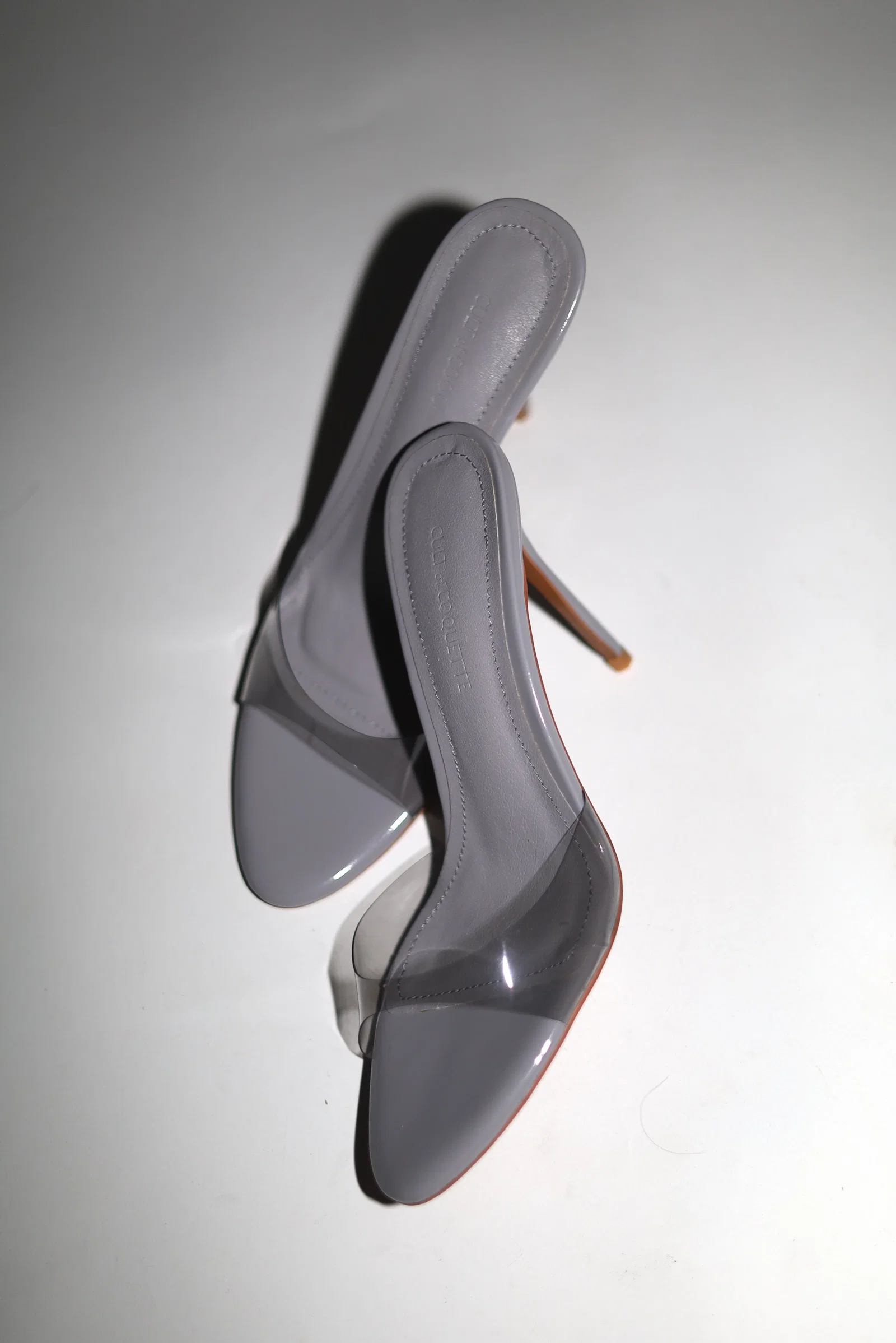 Image of Pamela Clear Grey Mules